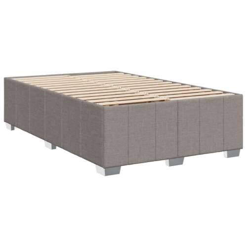 Krevet s oprugama i madracem smeđesivi 120 x 200 cm od tkanine - Sivo-smeđa 120 x 200 cm Blok s kvadratima Cijena