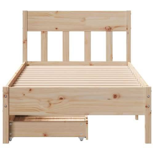 Okvir kreveta bez madraca 90 x 200 cm od masivne borovine - Prirodna 90 x 200 cm Cijena