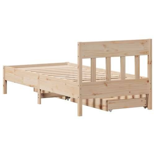 Okvir kreveta bez madraca 90 x 200 cm od masivne borovine - Prirodna 90 x 200 cm Cijena