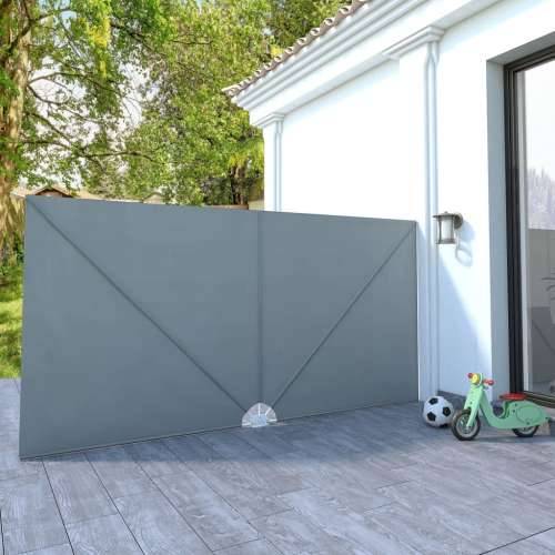 Sklopiva bočna tenda siva 400 x 200 cm - Siva 400 x 200 cm 1 Cijena