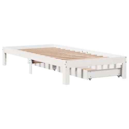 Okvir kreveta s ladicama bez madraca bijeli 100x200 cm - Bijela 100 x 200 cm Cijena