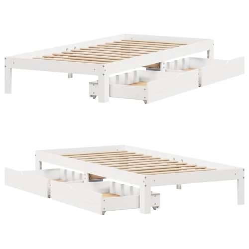 Okvir kreveta s ladicama bez madraca bijeli 100x200 cm - Bijela 100 x 200 cm Cijena