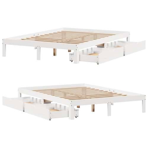 Okvir kreveta s ladicama bez madraca bijeli 150x200 cm - Bijela 150 x 200 cm Cijena