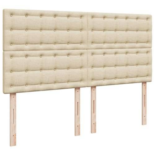 Krevet s oprugama i madracem krem 180x200 cm od tkanine - Krema 180 x 200 cm gumbi Cijena