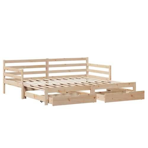 Dnevni krevet na razvlačenje s ladicama bez madraca 80x200 cm - natrual 80 x 200 cm Cijena