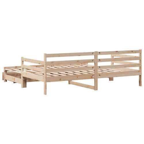 Dnevni krevet na razvlačenje s ladicama bez madraca 80x200 cm - natrual 80 x 200 cm Cijena