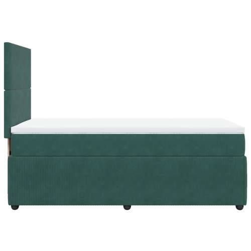 Box spring krevet s madracem tamnozeleni 100x200 cm baršunasti - Tamnozelena 100 x 200 cm Gladak dizajn Cijena