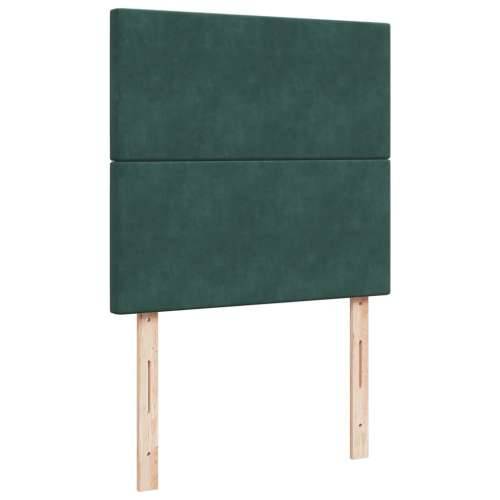 Box spring krevet s madracem tamnozeleni 100x200 cm baršunasti - Tamnozelena 100 x 200 cm Gladak dizajn Cijena