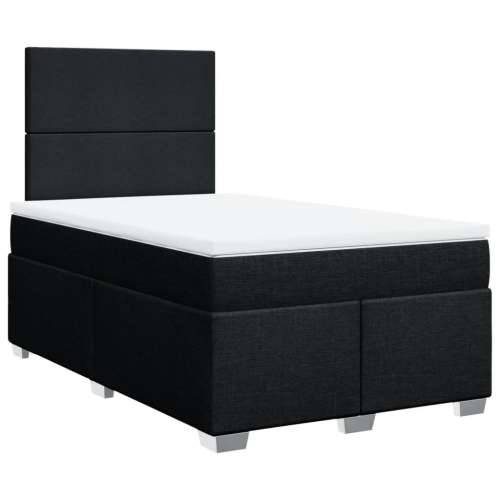 Krevet box spring s madracem crni 120 x 190 cm od tkanine - Crna 120 x 190 cm Gladak dizajn Cijena