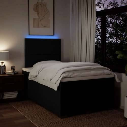 Krevet box spring s madracem crni 120 x 190 cm od tkanine - Crna 120 x 190 cm Gladak dizajn Cijena