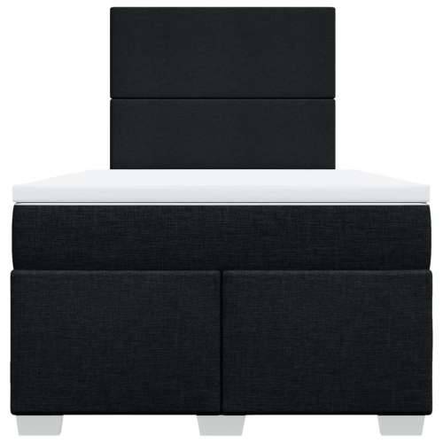 Krevet box spring s madracem crni 120 x 190 cm od tkanine - Crna 120 x 190 cm Gladak dizajn Cijena