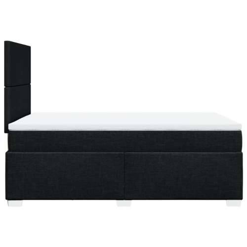 Krevet box spring s madracem crni 120 x 190 cm od tkanine - Crna 120 x 190 cm Gladak dizajn Cijena