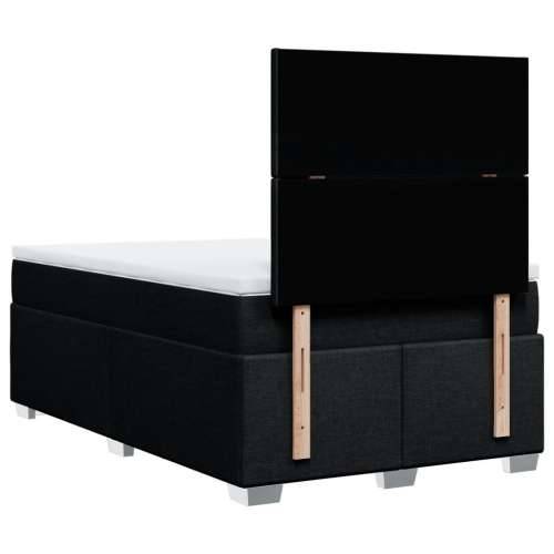 Krevet box spring s madracem crni 120 x 190 cm od tkanine - Crna 120 x 190 cm Gladak dizajn Cijena