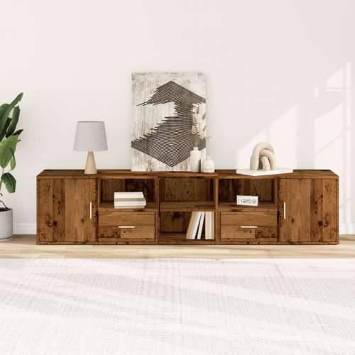 Kutni ormarić boja starog drva 200x40x45 cm konstruirano drvo - Staro drvo 1 Cijena