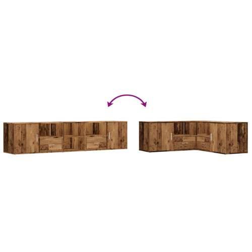 Kutni ormarić boja starog drva 200x40x45 cm konstruirano drvo - Staro drvo 1 Cijena