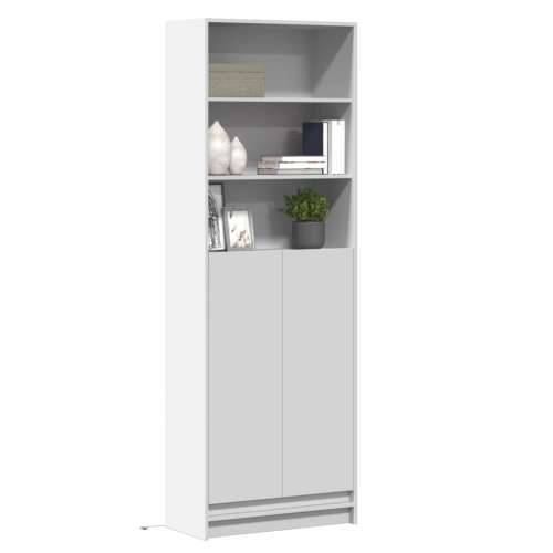 Visoka komoda LED bijela 69x32,5x200 cm konstruirano drvo Bijela 1 69 cm Cijena