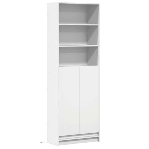 Visoka komoda LED bijela 69x32,5x200 cm konstruirano drvo - Bijela 1 69 cm Cijena