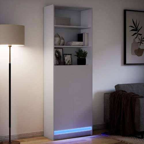 Visoka komoda LED bijela 69x32,5x200 cm konstruirano drvo - Bijela 1 69 cm Cijena