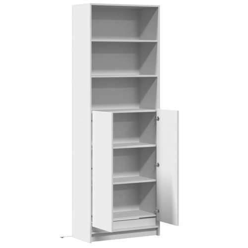 Visoka komoda LED bijela 69x32,5x200 cm konstruirano drvo - Bijela 1 69 cm Cijena