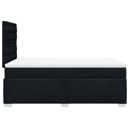 Krevet box spring s madracem crni 120 x 190 cm od tkanine - Crna 120 x 190 cm gumbi Cijena