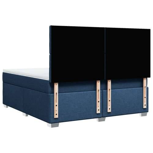 Krevet s oprugama i madracem plavi 180x200 cm od tkanine - Plava 180 x 200 cm gumbi Cijena