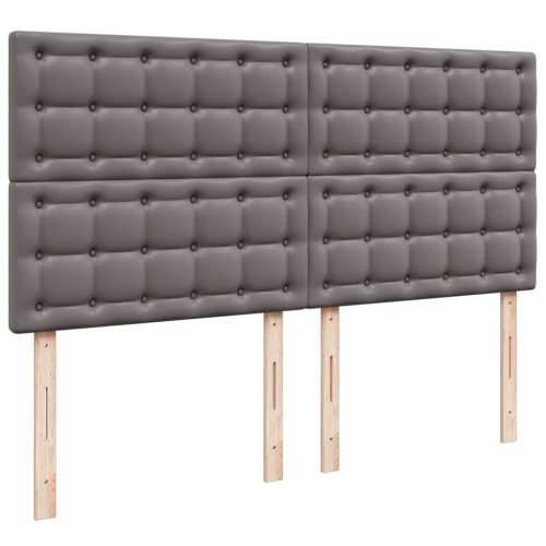 Krevet s oprugama i madracem sivi 180 x 200 cm od umjetne kože - Siva 180 x 200 cm gumbi Cijena