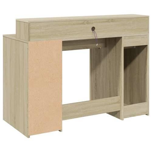 Radni stol s LED svjetlima hrast 120x55x91 cm konstruirano drvo - sonoma hrast 120 x 55 x 91 cm Cijena