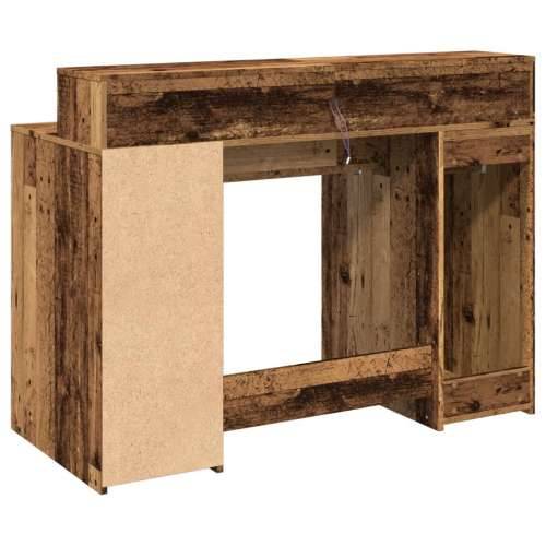 Radni stol s LED svjetlima boja starog drva 120x55x91 cm drveni - Staro drvo 120 x 55 x 91 cm Cijena