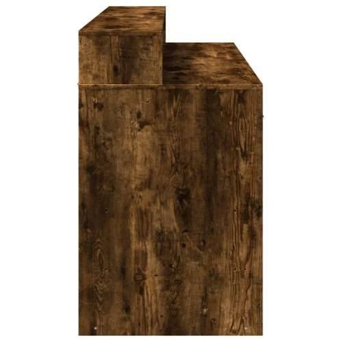 Radni stol s LED svjetlima boja hrasta 140x55x91 cm drveni - Dimljeni hrast 140 x 55 x 91 cm Cijena