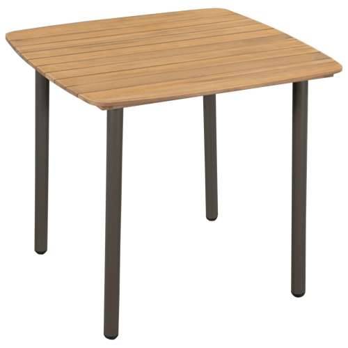 Vrtni stol 80 x 80 x 72 cm od masivnog bagremovog drva i čelika