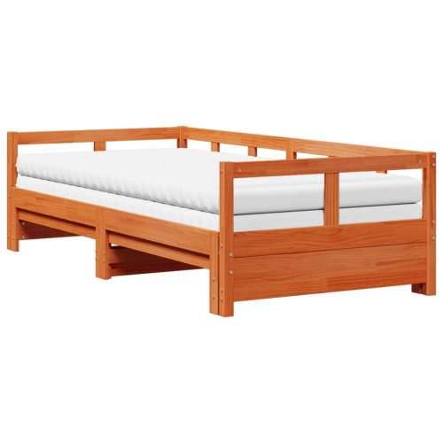 Dnevni krevet na razvlačenje s madracima 80x200 cm od borovine - Voštano smeđa 80 x 200 cm Da Cijena