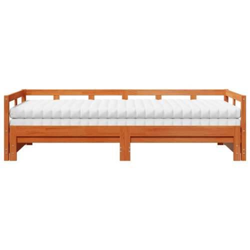 Dnevni krevet na razvlačenje s madracima 80x200 cm od borovine - Voštano smeđa 80 x 200 cm Da Cijena