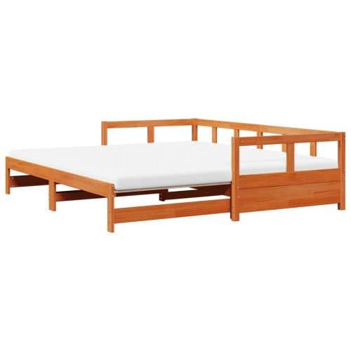 Dnevni krevet na razvlačenje s madracima 80x200 cm od borovine - Voštano smeđa 80 x 200 cm Da Cijena