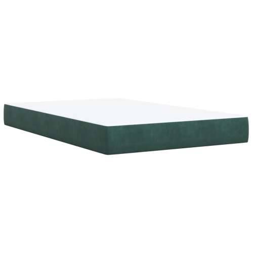 Krevet box spring s madracem tamnozeleni 120x190 cm baršunasti - Tamnozelena 120 x 190 cm Blok s kvadratima Cijena