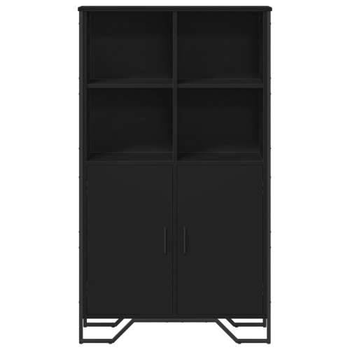 Visoka komoda crna 79,5 x 35,5 x 137,5 cm od konstruiranog drva - Crna 1 Cijena