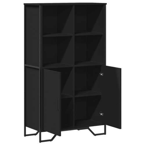 Visoka komoda crna 79,5 x 35,5 x 137,5 cm od konstruiranog drva - Crna 1 Cijena
