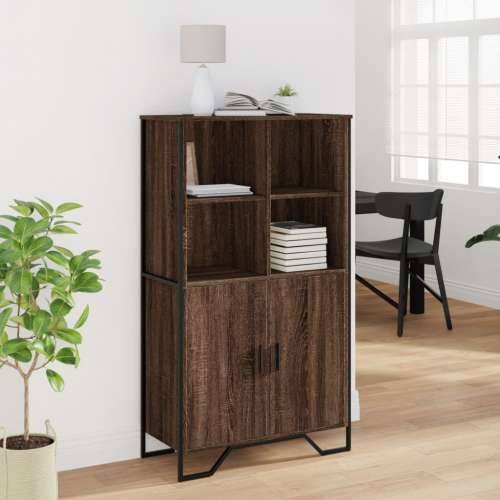 Visoka komoda boja hrasta 79,5x35,5x137,5 cm konstruirano drvo - Smeđi hrast 1 Cijena