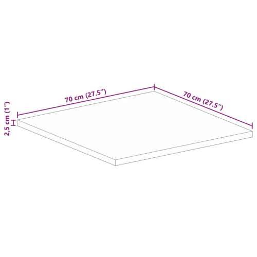Stolna ploča 70x70x2,5 cm četvrtasta od masivnog drva manga - Drvo manga (prirodno) 70 x 70 cm 1 25 mm Cijena