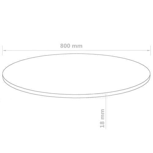 Ploča za stol od MDF-a okrugla 800 x 18 mm Cijena