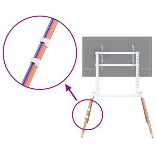 TV stalak za zaslon od 37-86 inča maks. VESA 400 x 600 mm 60 kg - Smeđa 1 s 4 noge Cijena