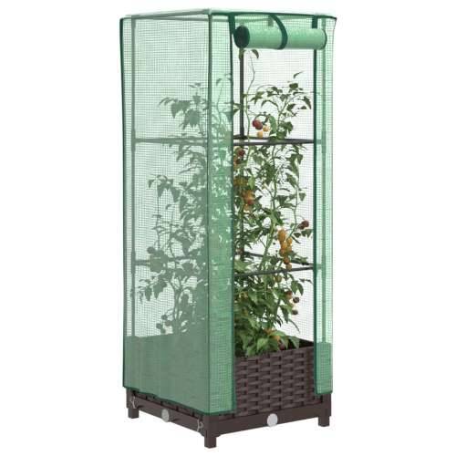 Povišena gredica s pokrovom za staklenik 40 x 40 x 123 cm - Smeđa 40 x 40 x 123 cm 1 Cijena