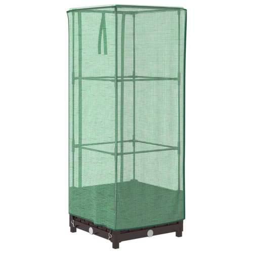 Povišena gredica s pokrovom za staklenik 40 x 40 x 123 cm - Smeđa 40 x 40 x 123 cm 1 Cijena
