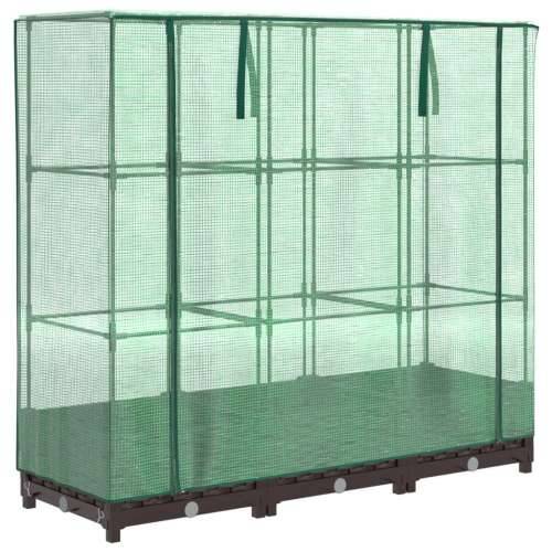 Povišena gredica s pokrovom za staklenik 120 x 40 x 123 cm - Smeđa 120 x 40 x 123 cm 1 Cijena