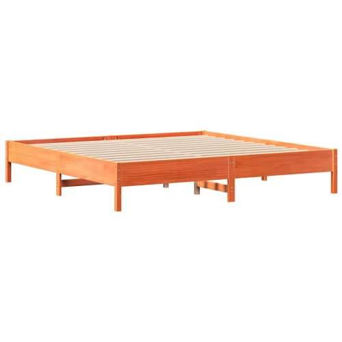 Okvir kreveta bez madraca voštano smeđi 200x200 cm od borovine - Voštano smeđa 200 x 200 cm Cijena