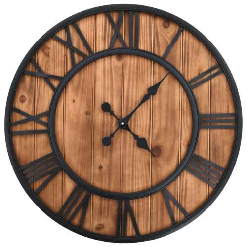 Starinski zidni sat s kvarcnim mehanizmom drveno-metalni 60 cm XXL Cijena