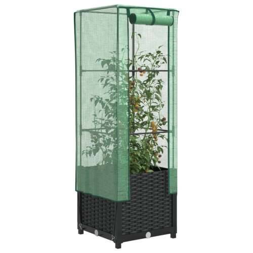 Povišena gredica s pokrovom za staklenik 40 x 40 x 139 cm - Crna 40 x 40 x 139 cm 1 Cijena