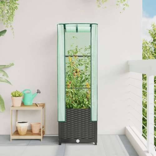 Povišena gredica s pokrovom za staklenik 40 x 40 x 139 cm - Crna 40 x 40 x 139 cm 1 Cijena