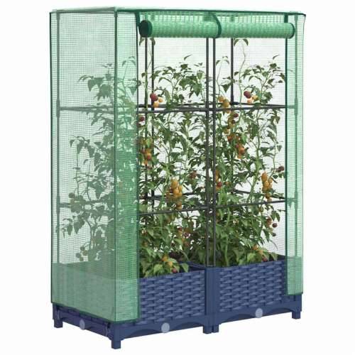 Povišena gredica s pokrovom za staklenik 80 x 40 x 123 cm - Plavo-siva 80 x 40 x 123 cm 1 Cijena