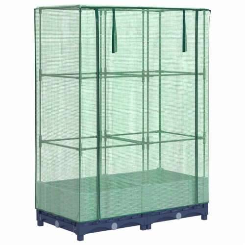 Povišena gredica s pokrovom za staklenik 80 x 40 x 123 cm - Plavo-siva 80 x 40 x 123 cm 1 Cijena