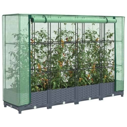 Povišena gredica s pokrovom za staklenik 160 x 40 x 123 cm - Plavo-siva 160 x 40 x 123 cm 1 Cijena